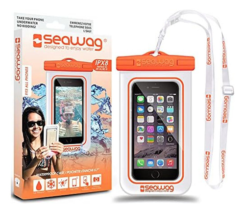 Funda Impermeable Para Celular Blanco/naranja - Seawag Blanco