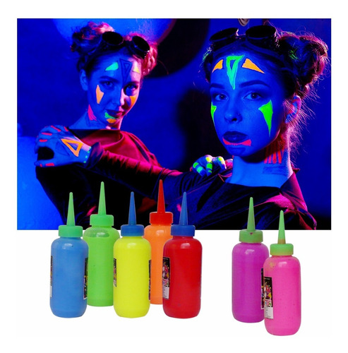 Pintura O Maquillaje Neón Liquida Para Fiesta Neón