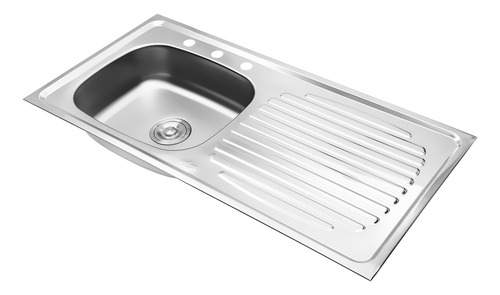 Tarja Cocina Fregadero Con Escurridor Axcent Annabella Inox Color Plateado