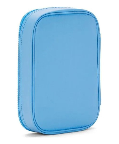 Estojo Grande 100 Pens Kipling Azul Turquesa Metalizado