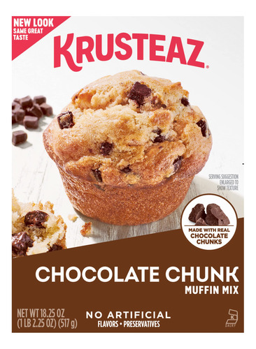 Krusteaz Chocolate Chunk Muffin Mix  Sin Sabores Ni Conserv