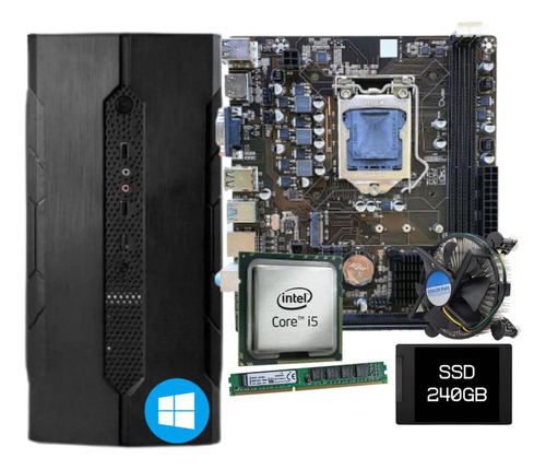 Pc Cpu Intel I5 3470  Placa H61 8gb Ssd 240gb C/ Licença W