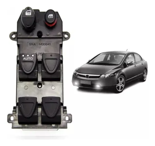 comprar Comando Botão Vidro Elétrico Honda New Civic 2006 07 08 A 12