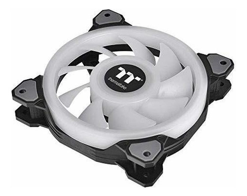 Thermaltake Riing Quad 120 Mm 16,8 Millones De Colores Rgb (alexa, Razer Chroma) Software Habilitado 4 Anillos De Luz 54 Direccionable Led 9 Aspas Caja De Rodamientos Hidráulicos/ventilador De