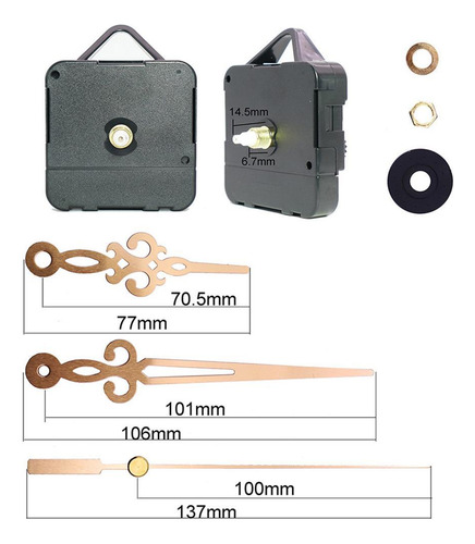 3 Paquete De 3-4 Mecanismos De Movimiento De Reloj 3 Piezas