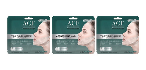 Acf V-contouring X3 Máscara Para Mentón Reafirmante Vegano