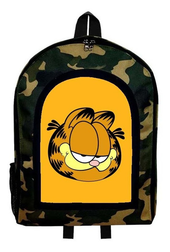 Mochila Camuflada Garfield Gato Modelo 10