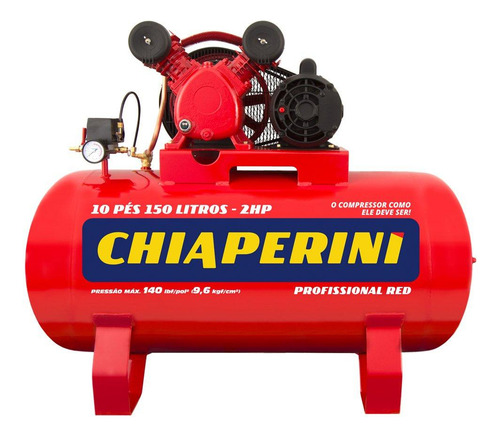 Compressor De Ar Red Média Pressão 10 Pés 140psi 2hp 150 Lit