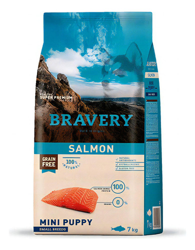 Bravery Salmón Mini Puppy Raza Pequeña 7 Kg