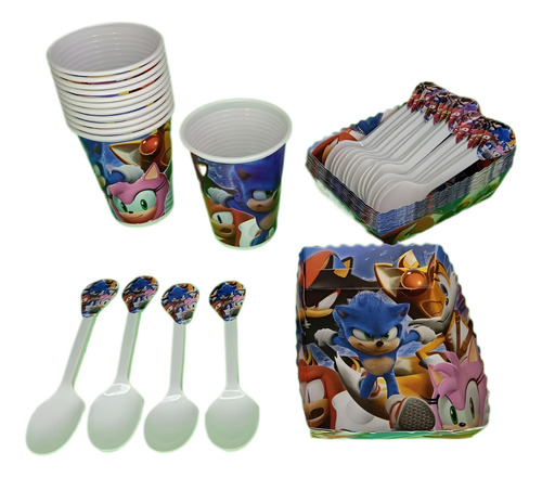 Kit Decoracion Infantil Sonic 36niños Leer Descripcion