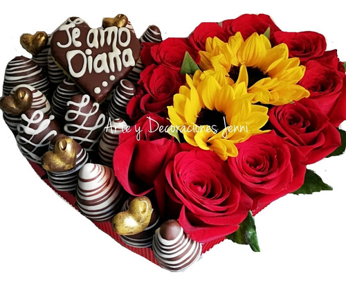 Arreglos Frutales, Fresas Con Chocolate, Flores, Peluches