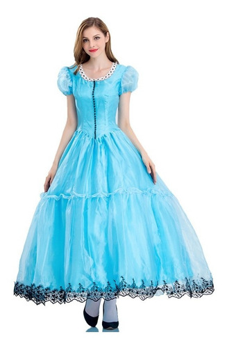 Mujer Alice In Wonderland Tim Burton Vestido Disfraz Cosplay