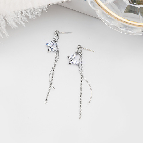 Pendientes De Diamantes Y Perlas A La Moda Para Mujer, Caden