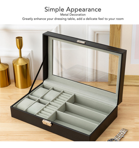 Joyero Para Hombre, Reloj, Gafas, Anillos, Organizador Versá
