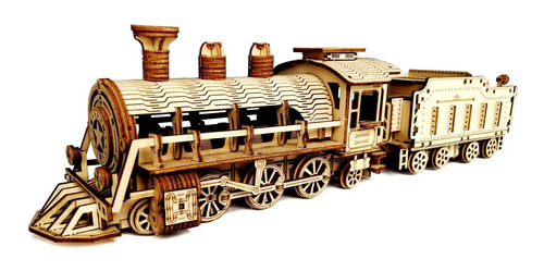 Express Train - Kit De Modelo De Rompecabezas De Madera 3d P