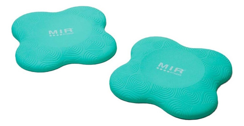 Pack 2 Almohadillas Pads Protectores Rodillas Codos Yoga Gym Color Celeste