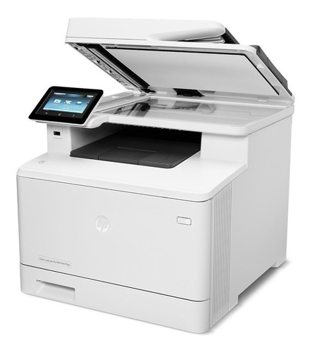 Impressora a cor multifuncional HP LaserJet Pro M477FDW com wifi branca 110V