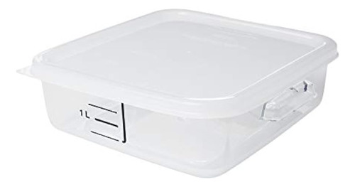 Rubbermaid Commercial Plastic Food Contenedor Tapa Cuadrada 