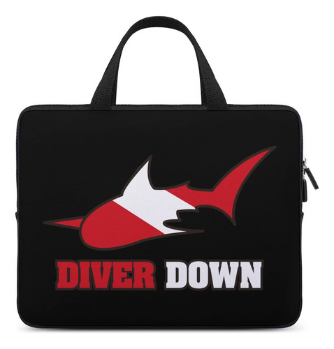 Diver Down Flag Shark Laptop Bag Durable Computer Case Bolso