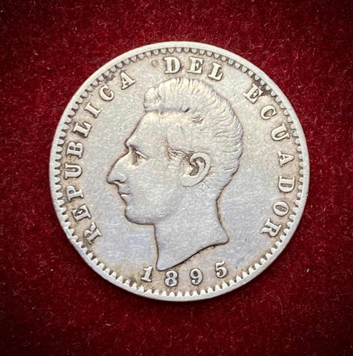 Moneda 2 Decimos Ecuador 1895 Philadelphia Km 51 Plata 0.900