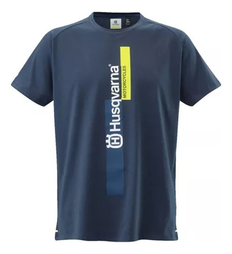 Remera Manga Corta Algodón Husqvarna Live Motion - Azul