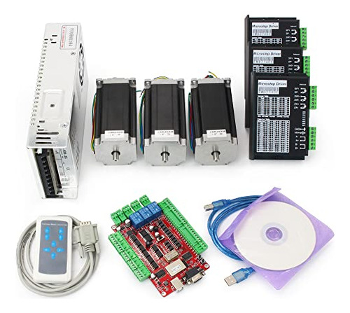 Kit De Controlador Cnc Usb De 3 Ejes, Motor Paso A Paso Nema