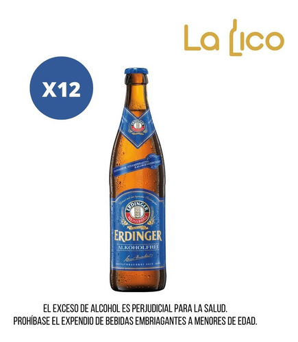 Cerveza Erdinger Weissbier Sin Alcohol 5 - mL a $27