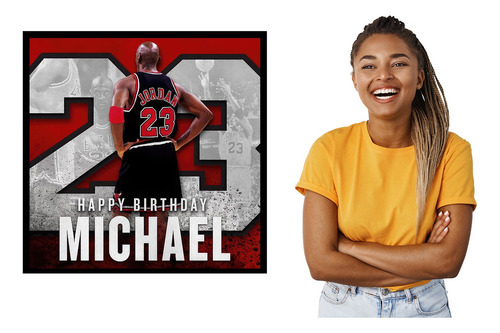 Poster De Michael Jordan Feliz Cumpleañois