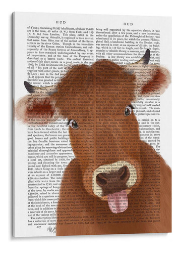Canvas Lab Cuadro Funny Farm Cow 2 Libro De Impresión 30x40