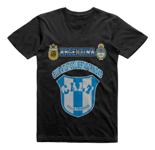 Remera Infantil Negra Club Atletico Libertad Trinidad