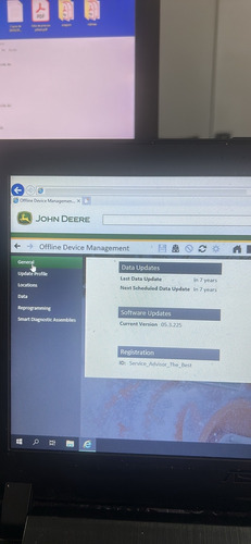 Laptop Service Advisor 5.3 John Deere Tractores Diagnóstico Negro (Usado)