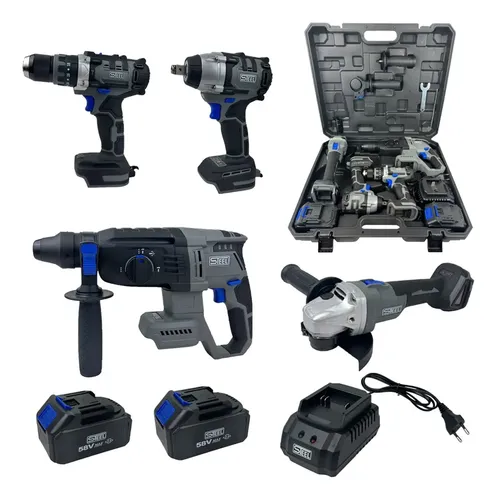 Kit Ferramentas A Bateria 58v 4 Em 1 4ah Brushless