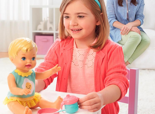 Muñeca Little Mommy Hora De Desayunar Rubia