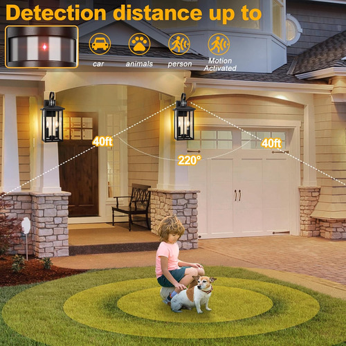 Luces De Pared Para Exteriores Con Sensor De Movimiento Gran