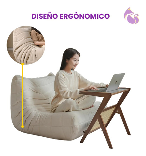 Sofa Individual Sillon Moderno Memory Foam Comodo Puff