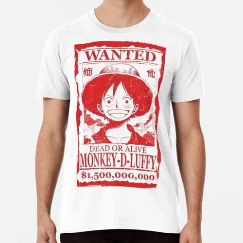 Remera Póster Se Busca A Luffy De One Piece Fanart Algodon P