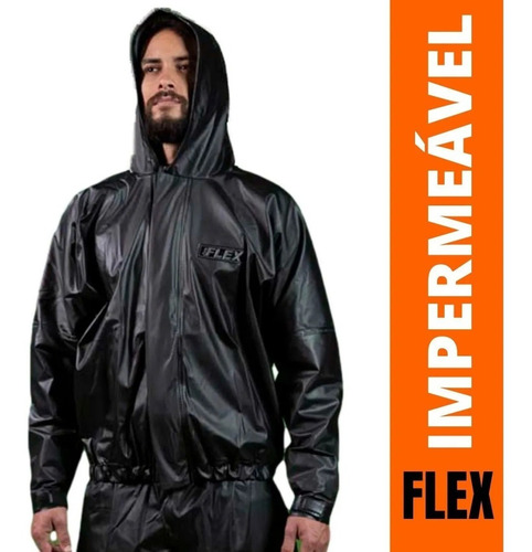 Imagem 1 de 7 de Capa De Chuva Delta Flex Com Capuz Moto Motoqueiro Ciclista