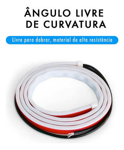 Kit 4 Fitas Porta Tucson 2011 Neon Branco Vermelho Tunning