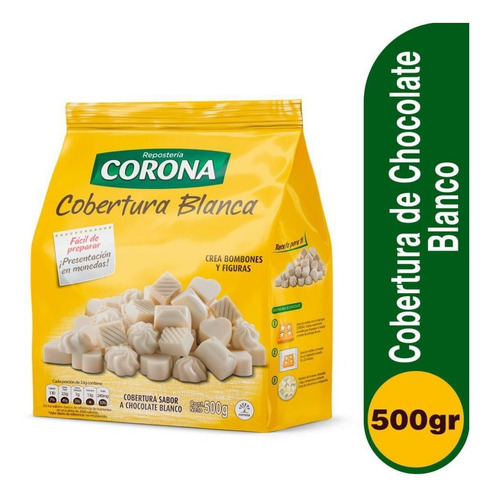 Cobertura De Chocolate Blanco Corona X 500 Gr