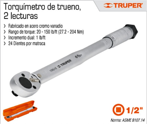Torquímetro Espiga 1/2