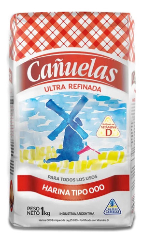 Harina De Trigo Pureza 000 Ultra Refinada 1kg Todos Los Usos