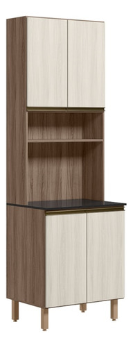 Paneleiro Duplo 4 Portas 70cm Mdf Kali 12230 Carvalho Toq Bi