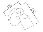 Imagen 4 de 10 de Aplique Pared Interior 1 Luz Con Interruptor Apto Lampara Led Gu10 220v Marca: Candil Linea Konus Velador De Pared