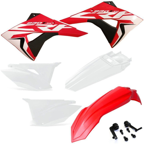 Kit Plásticos Biker Elite Crf 230 2010 2014 2019 + Adesivos