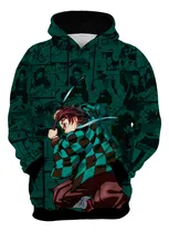Comprar Blusa Moletom Demon Slayer Tanjiro Kamado Anime Full 344