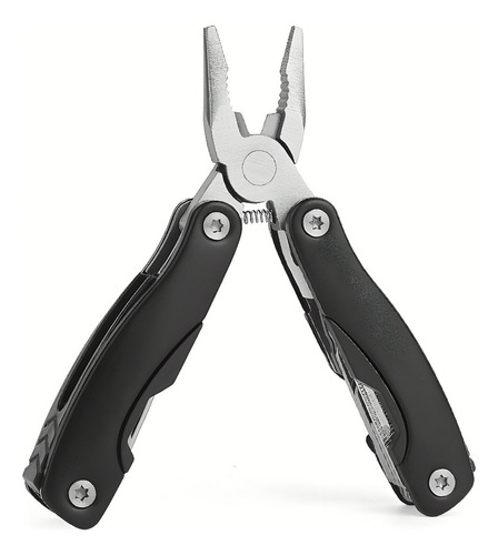 Ferramenta Alicate Canivete Multifuncional Inox Grande16,5cm Cor Preto