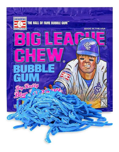Goma De Mascar Frambuesa Azul Big League Chew 60g Blue Raspb