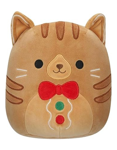 Squishmallows 12  Jones Gato Atigrado Lazo Rojo