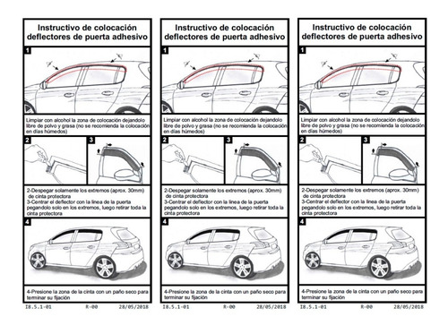 Deflectores Ventana Amarok 2010+ X4 Bracco Original