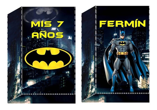 10 Bolsitas Golosineras Con Cordon Sticker Batman Guason Dc